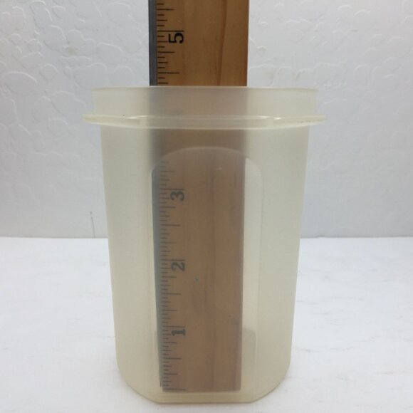 Vintage Tupperware Modular Mate 1606 Round Canister 15 Fl Oz 440mL Sheer Red Lid - Picture 11 of 12